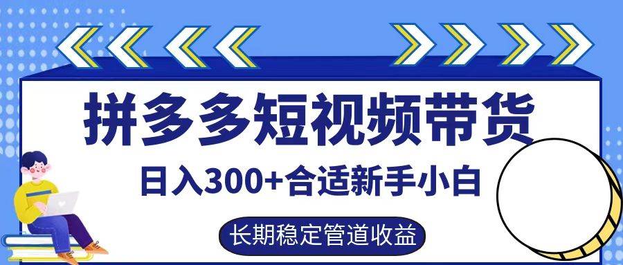 拼多多短视频带货日入300+,实操账户展示看就能学会 拼多多短视频带货日入300+,实操账户展示看就能学会
