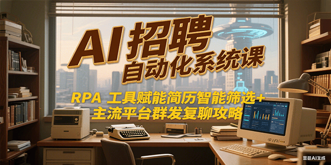 AI招聘自动化系统课,RPA工具赋能简历智能筛选+主流平台群发复聊全攻略 AI招聘自动化系统课,RPA工具赋能简历智能筛选+主流平台群发复聊全攻略