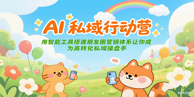 AI私域行动营:用智能工具搭建朋友圈营销体系让你成为高转化私域操盘手 AI私域行动营:用智能工具搭建朋友圈营销体系让你成为高转化私域操盘手