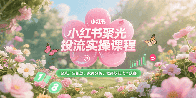 小红书聚光投流实操课程,聚光广告投放、数据分析、做高效低成本获客 小红书聚光投流实操课程,聚光广告投放、数据分析、做高效低成本获客