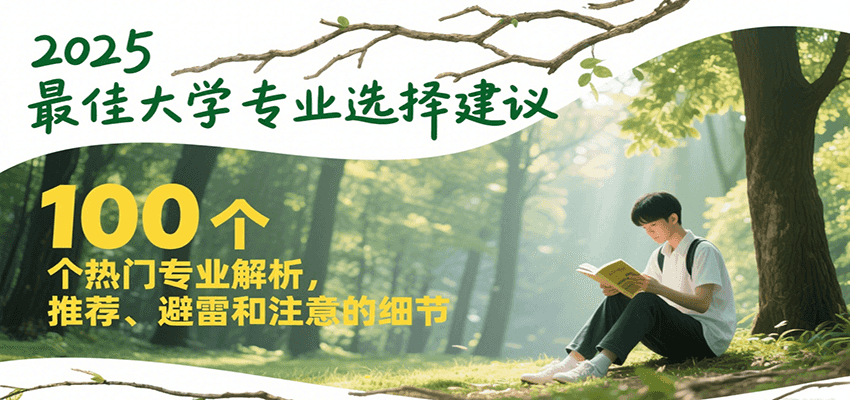 2025最佳大学专业选择建议,100个热门专业解析,推荐、避雷和注意的细节 2025最佳大学专业选择建议,100个热门专业解析,推荐、避雷和注意的细节