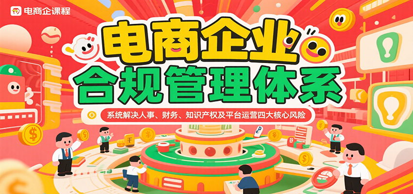 电商企业合规管理体系,系统解决人事、财务、知识产权及平台运营四大核心风险 电商企业合规管理体系,系统解决人事、财务、知识产权及平台运营四大核心风险