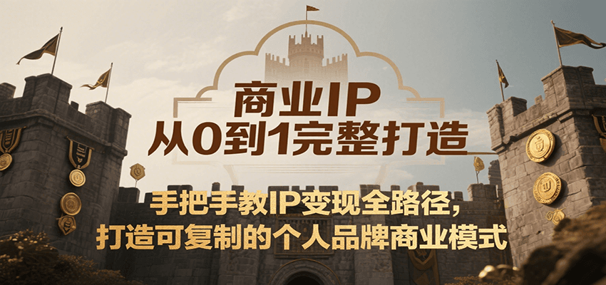 商业IP从0到1完整打造,手把手教IP变现全路径,打造可复制的个人品牌商业模式 商业IP从0到1完整打造,手把手教IP变现全路径,打造可复制的个人品牌商业模式