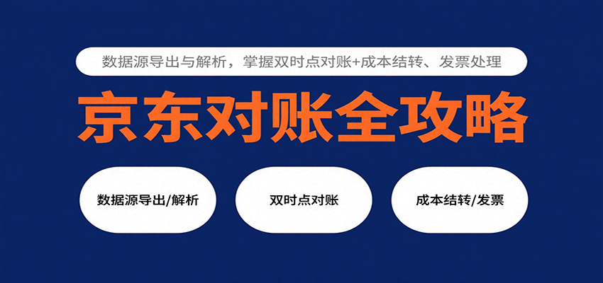 京东对账全攻略:数据源导出与解析,掌握双时点对账+成本结转、发票处理 京东对账全攻略:数据源导出与解析,掌握双时点对账+成本结转、发票处理