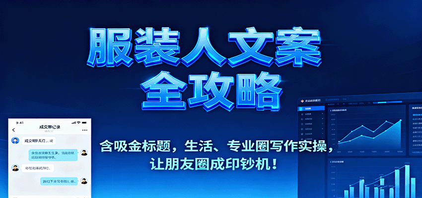 服装人文案全攻略,含吸金标题,生活、专业圈写作实操,让朋友圈成印钞机! 服装人文案全攻略,含吸金标题,生活、专业圈写作实操,让朋友圈成印钞机!