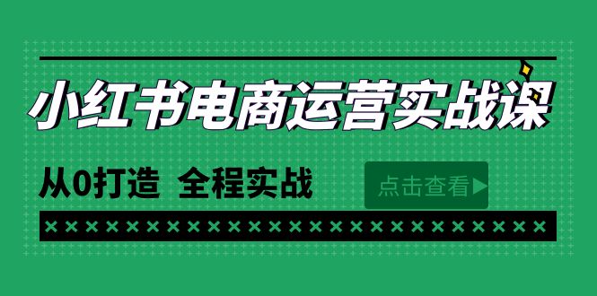 最新小红书·电商运营实战课，从0打造 全程实战（65节视频课）_天恒副业网