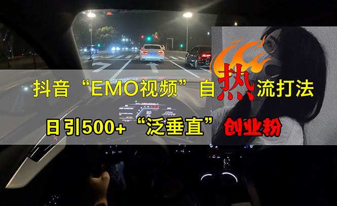 （13029期）抖音EMO视频自热打法，日引500+“泛垂直”创业粉_天恒副业网