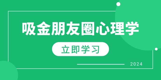 （12899期）朋友圈吸金心理学：揭秘心理学原理，增加业绩，打造个人IP与行业权威_天恒副业网