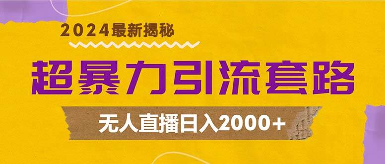 （12800期）超暴力引流套路，无人直播日入2000+_天恒副业网