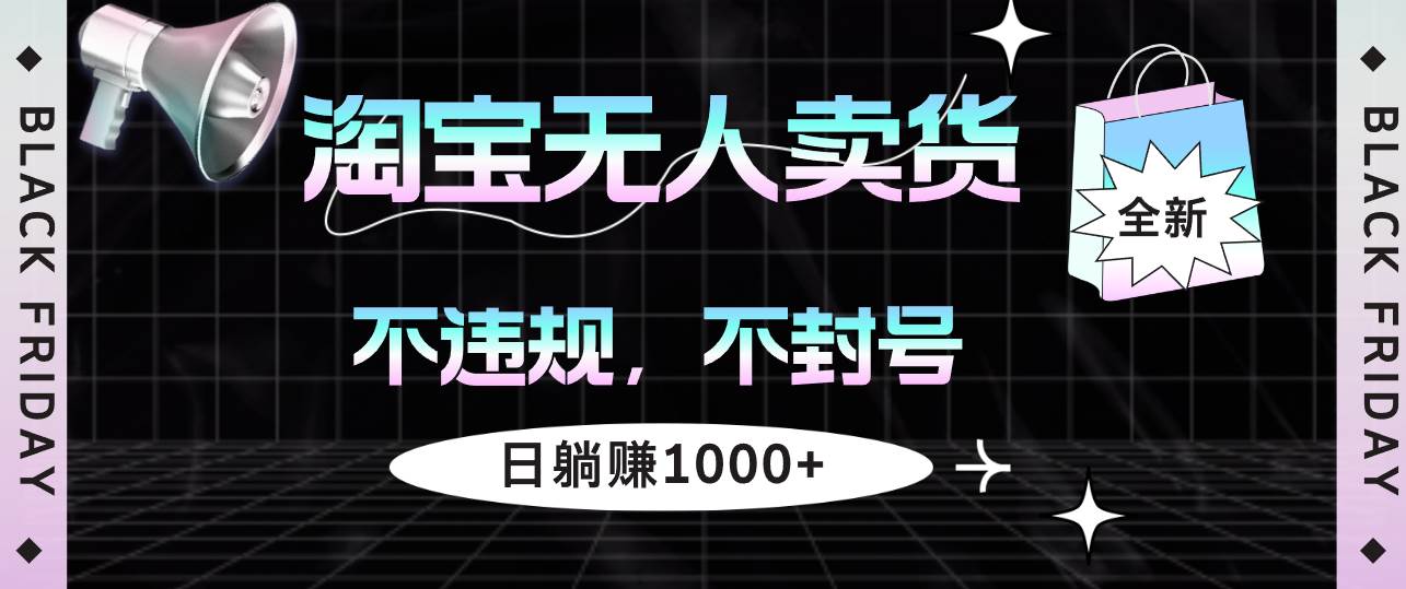 （12780期）淘宝无人卖货4，不违规不封号，简单无脑，日躺赚1000+_天恒副业网