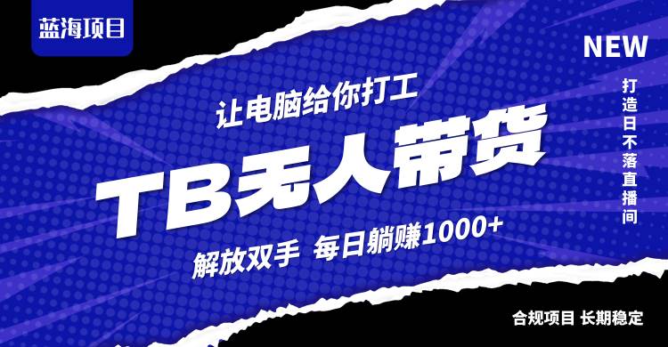 （12742期）淘宝无人直播最新玩法，不违规不封号，轻松月入3W+_天恒副业网