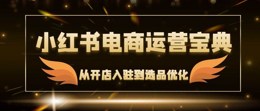 （12497期）小红书电商运营宝典：从开店入驻到选品优化，一站式解决你的电商难题_天恒副业网