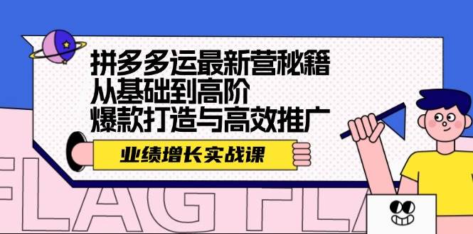 （12260期）拼多多运最新营秘籍：业绩增长实战课，从基础到高阶，爆款打造与高效推广_天恒副业网