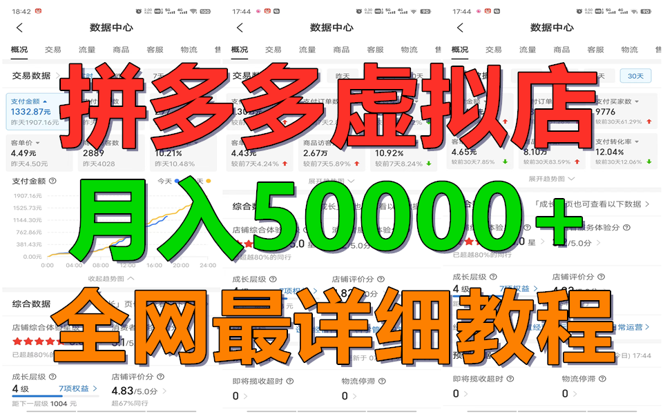 拼多多虚拟电商训练营月入50000+你也行,暴利稳定长久,副业首选_天恒副业网