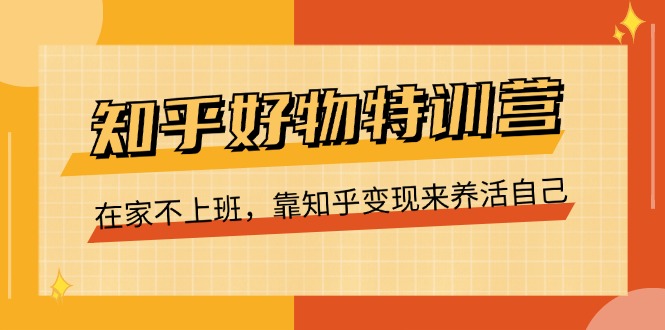 知乎好物特训营，在家不上班，靠知乎变现来养活自己（16节）_天恒副业网