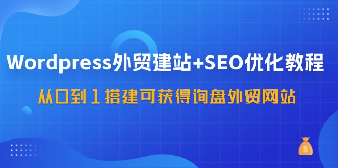 WordPress外贸建站+SEO优化教程，从0到1搭建可获得询盘外贸网站（57节课）_天恒副业网