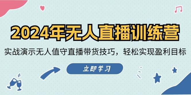 2024年无人直播训练营：实战演示无人值守直播带货技巧，轻松实现盈利目标_天恒副业网