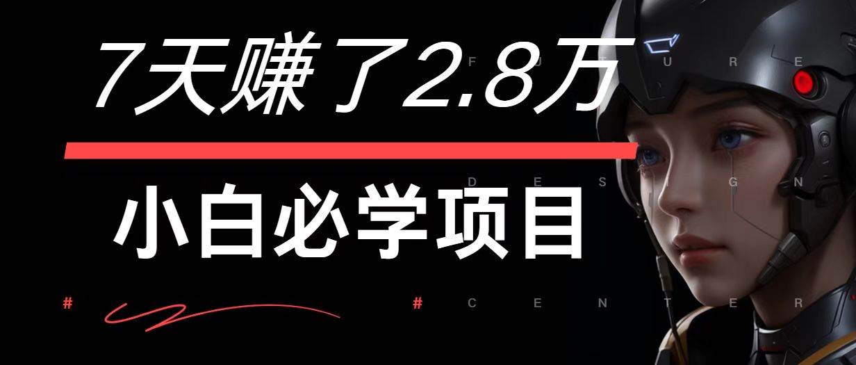 7天赚了2.8万！每单利润最少500+，轻松月入7万+小白有手就行_天恒副业网