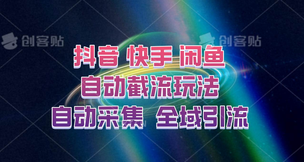 快手、抖音、闲鱼自动截流玩法，利用一个软件自动采集、评论、点赞、私信，全域引流_天恒副业网