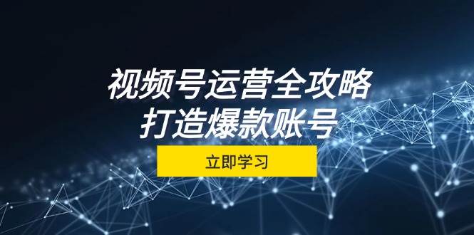 视频号运营全攻略，从定位到成交一站式学习，视频号核心秘诀，打造爆款账号_天恒副业网