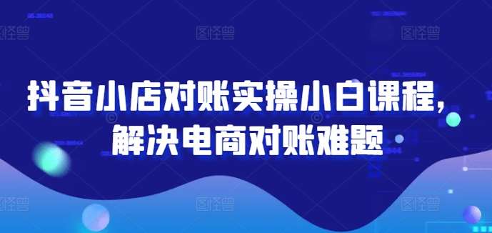 抖音小店对账实操小白课程，解决电商对账难题_天恒副业网