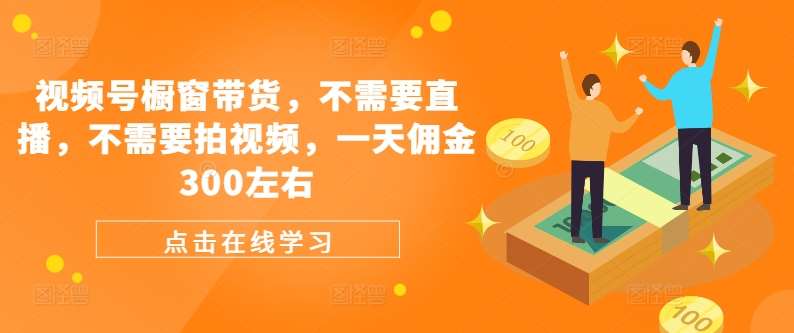 视频号橱窗带货，不需要直播，不需要拍视频，一天佣金300左右_天恒副业网