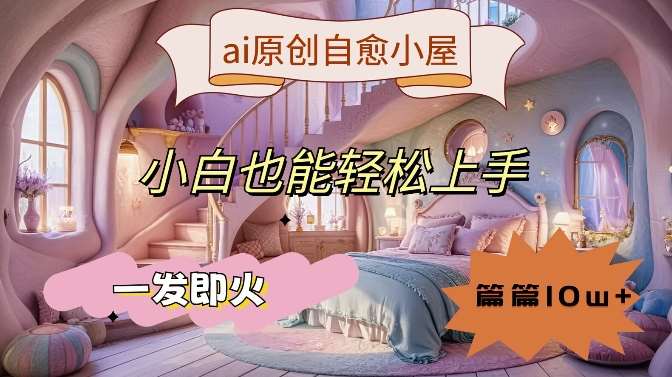 ai原创治愈小屋，小白也能轻松上手，一发即火，篇篇10w+【揭秘】_天恒副业网