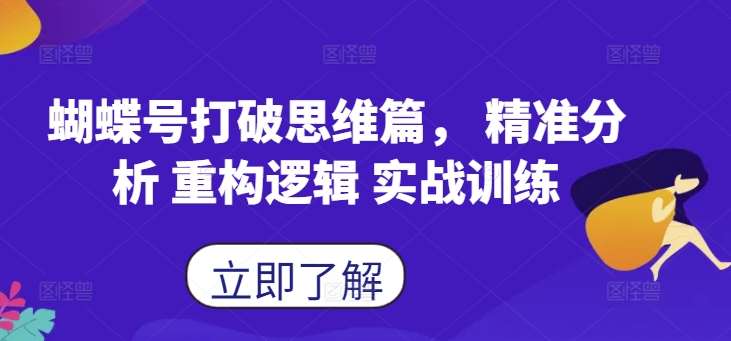 蝴蝶号打破思维篇， 精准分析重构逻辑实战训练_天恒副业网