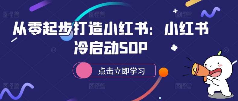 从零起步打造小红书：小红书冷启动SOP_天恒副业网