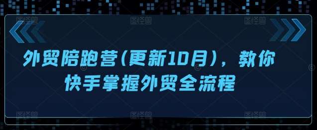 外贸陪跑营(更新10月)，教你快手掌握外贸全流程_天恒副业网