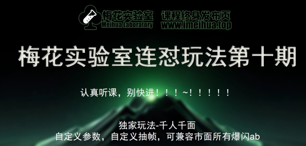 梅花实验室社群专享课视频号连怼玩法第十期课程+第二部分-FF助手全新高自由万能爆闪AB处理_天恒副业网