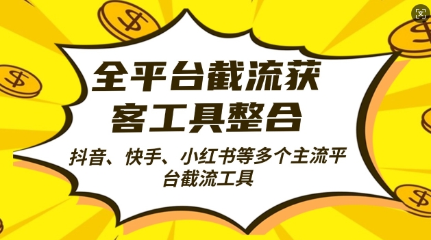 全平台截流获客工县整合全自动引流，日引2000+精准客户_天恒副业网