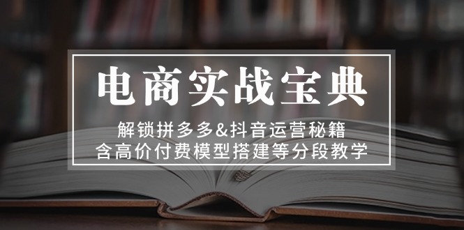 （13195期）电商实战宝典解锁拼多多&抖音运营秘籍含高价付费模型搭建等分段教学_天恒副业网