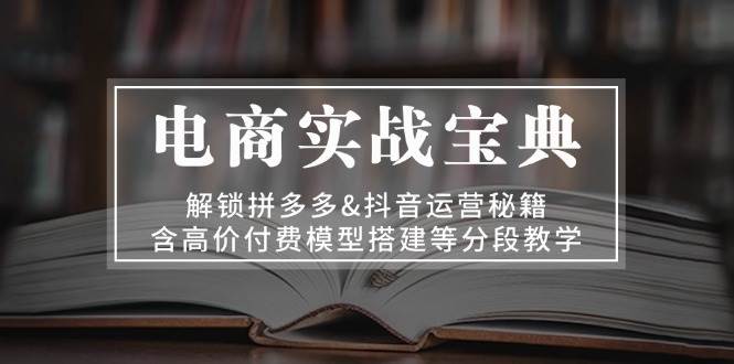 电商实战宝典：解锁拼多多&抖音运营秘籍，含高价付费模型搭建等分段教学_天恒副业网