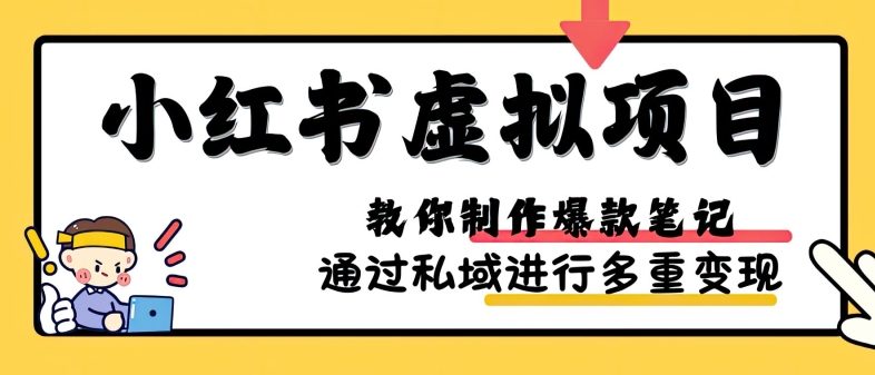 小红书虚拟项目实战,爆款笔记制作,矩阵放大玩法分享_天恒副业网