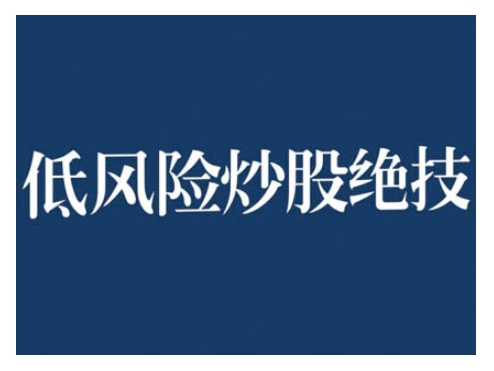 2024低风险股票实操营，低风险，高回报_天恒副业网