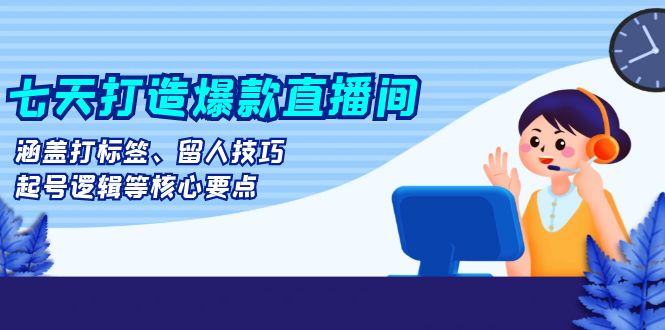 （13382期）七天打造爆款直播间：涵盖打标签、留人技巧、起号逻辑等核心要点_天恒副业网