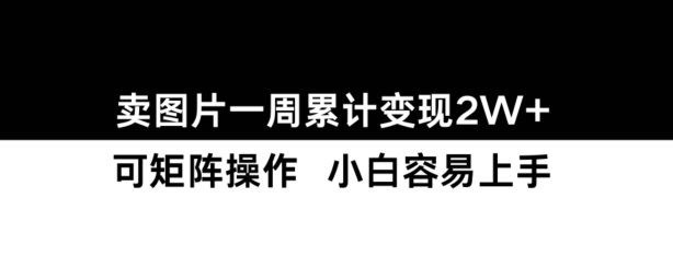 小红书【卖图片】一周累计变现2W+小白易上手_天恒副业网