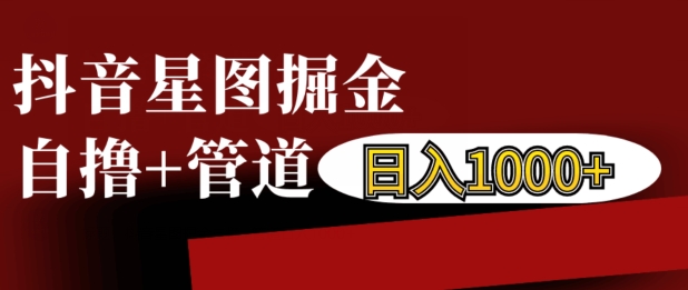 抖音星图掘金自撸，可以管道也可以自营，日入1k_天恒副业网