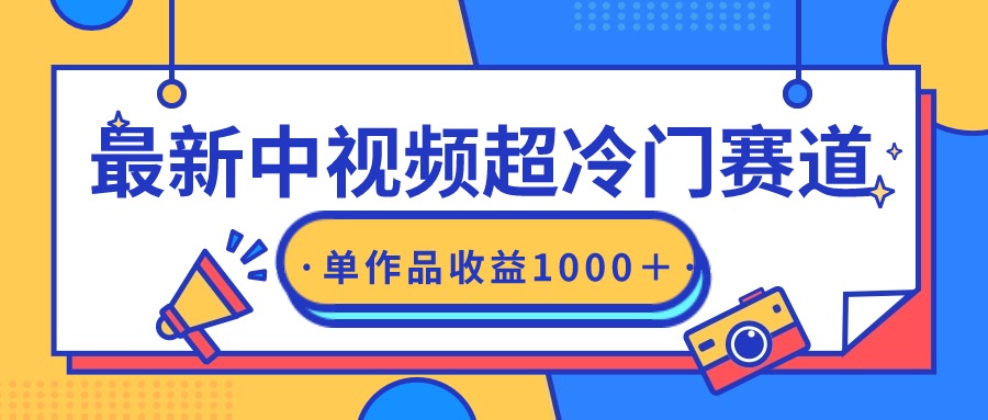 最新中视频超冷门赛道，轻松过原创，单条视频收益1000＋_天恒副业网