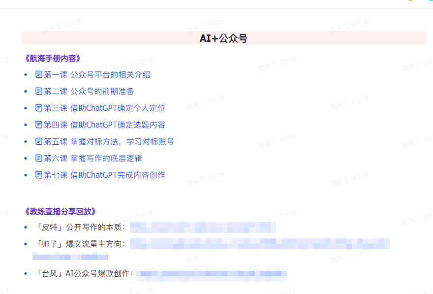 图片[4]_AI破局手册+教练分享合集：AI提示词/AI+小红书 /AI+公众号/AI+绘画/AI编程_天恒副业网