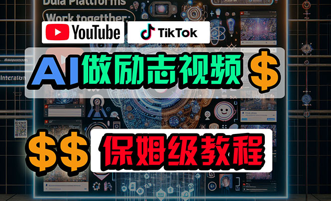 利用AI制作励志视频，在YouTube和TikTok赚钱，小白可做（附工具）_天恒副业网