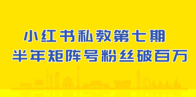 小红书-私教第七期，小红书90天涨粉18w，1周涨粉破万 半年矩阵号粉丝破百万_天恒副业网