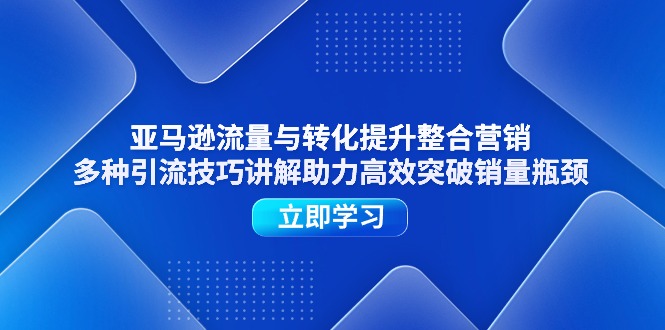 亚马逊流量与转化提升整合营销，多种引流技巧讲解助力高效突破销量瓶颈_天恒副业网