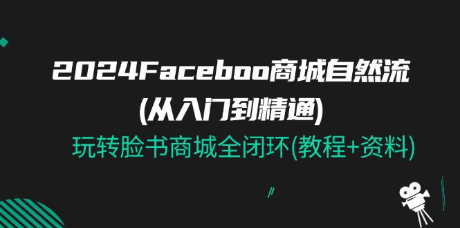 2024Faceboo 商城自然流(从入门到精通)，玩转脸书商城全闭环(教程+资料)_天恒副业网