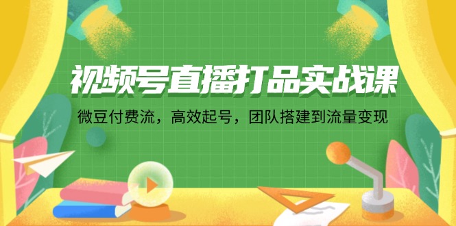 视频号直播打品实战课：微 豆 付 费 流，高效起号，团队搭建到流量变现_天恒副业网