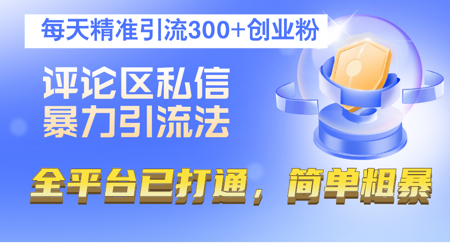 评论区私信暴力引流法,每天精准引流300+创业粉_天恒副业网