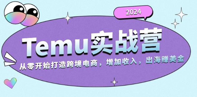 2024Temu实战营：从零开始打造跨境电商，增加收入，出海赚美金_天恒副业网