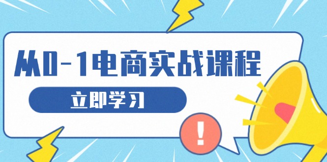从零做电商实战课程,教你如何获取访客、选品布局,搭建基础运营团队_天恒副业网