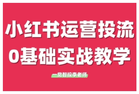 小红书运营投流,小红书广告投放从0到1的实战课,学完即可开始投放_天恒副业网